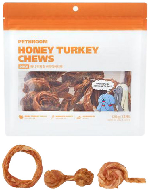 페스룸 강아지 허니 터키츄 버라이어티팩, 혼합맛(롤리팝/링/본), 120g, 1개