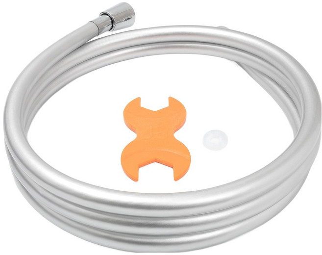 제일바스 국내산 프리미어 PVC 샤워기 호스, 실버, 2m