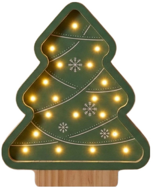 kienvy 聖誕樹木質氣氛燈, 混合色