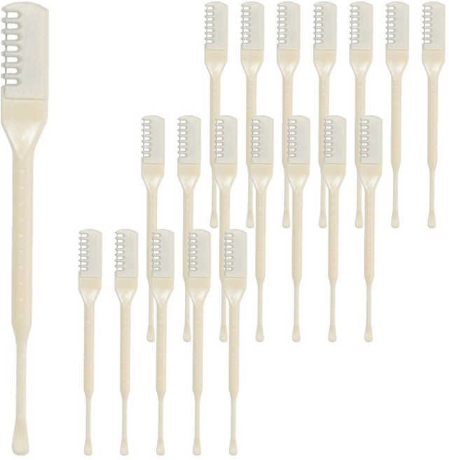 끌레아르 휴대용 코털정리기 콧털제거기 안전 면도기, 20개, 아이보리