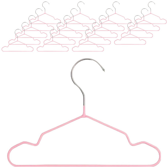 애구애구 강아지 논슬립 옷걸이 핑크, 20개