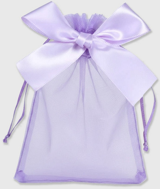 Inp 高級網紗緞帶福袋 16 x 22 cm, 20個, 淡紫色