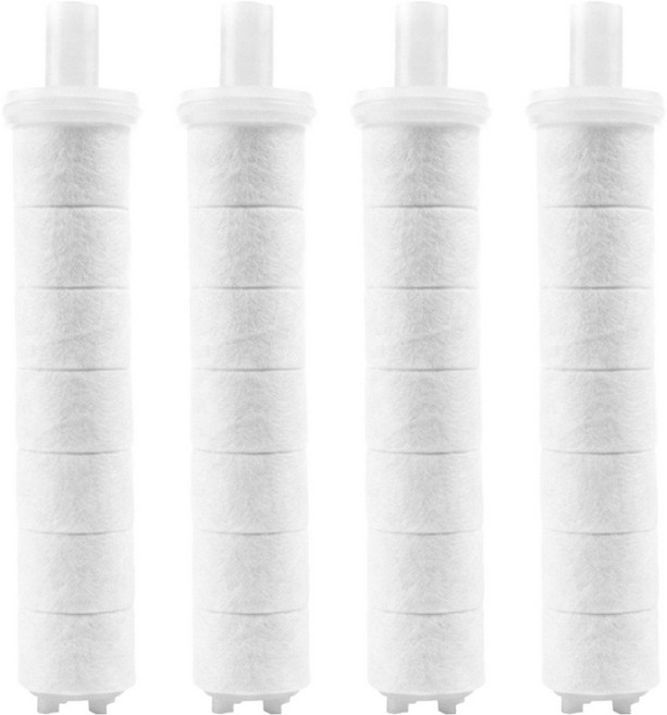 바스템 제로 듀얼 필터 샤워기 교체필터, 화이트, 4개