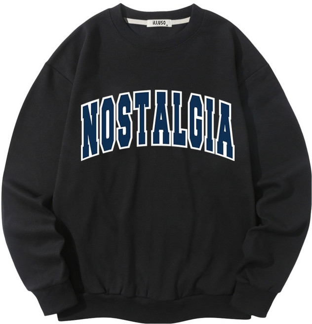 일루소 남녀공용 소프트 특양면 노스텔지아 맨투맨