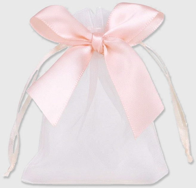 Inp 高級網紗緞帶福袋 16 x 22 cm, 20個, 裸粉色