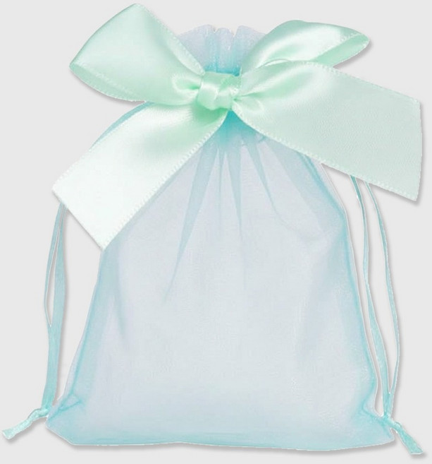 Inp 高級網紗緞帶福袋 16 x 22 cm, 20個, 薄荷綠