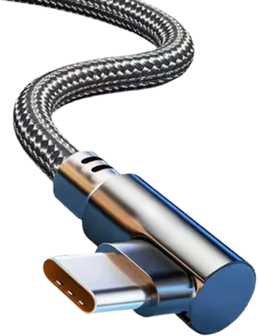 파워샷 A타입-C타입 감성충만 꺾임방지 90도 직각 직물커버 충전케이블, 블랙, 1개, 0.3m