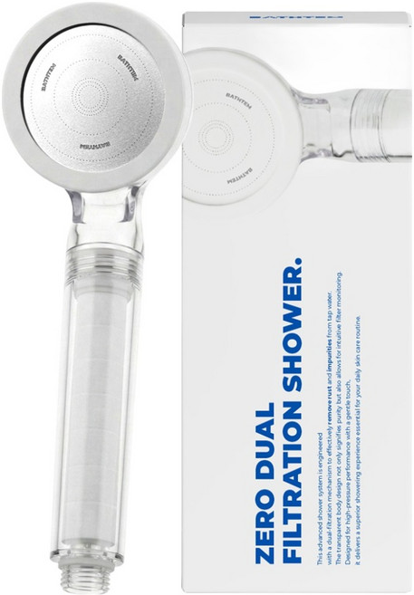 바스템 제로 듀얼 필터 샤워기, 화이트, 1개