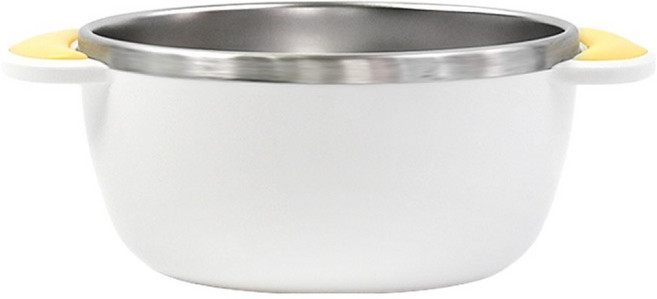 키친유 유아용 논슬립 스텐공기, 화이트, 1개