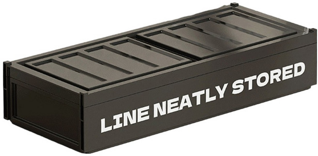 에디피앙 데이터 케이블정리 수납 상자, 블랙, 1개