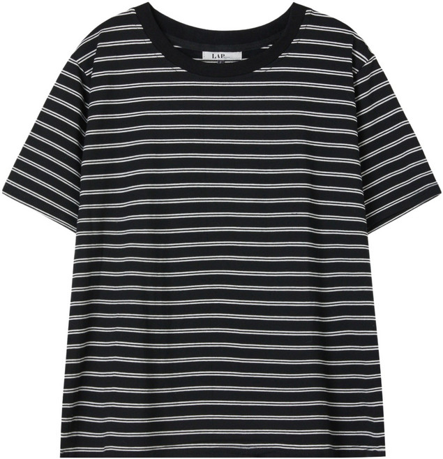 랩 여성용 스트라이프 반팔 티셔츠 AS2CTM20