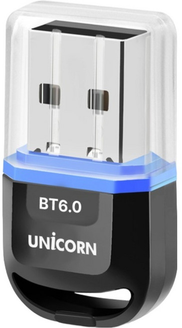 유니콘 블루투스6.0 고리형 동글이 멀티 무선 송수신 USB리시버 어댑터, 블랙, 1개, XB-600N