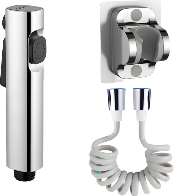 KOVIRA 강력한 스프레이건 타입B + 호수 2m 세트 15.2 x 4.3 cm, 실버, 1세트