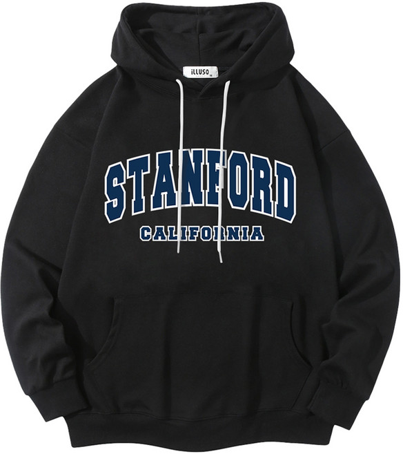 일루소 남녀공용 소프트 특양면 스탠포드 후드티