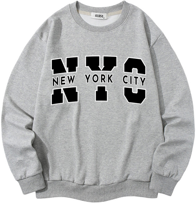 일루소 남녀공용 소프트 특양면 NYC뉴욕시티 맨투맨