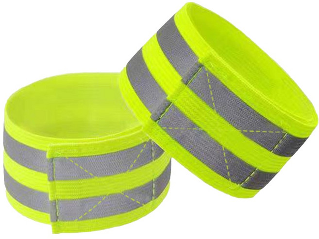 코지웰 야간 런닝 안전밴드 반사 팔찌, 그린, 2개