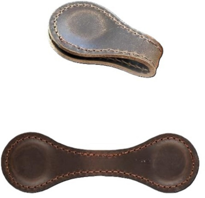 미소로운 빈티지 자석 책갈피 10 x 3 cm, 다크브라운, 2개