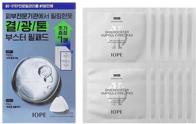 아이오페 스킨 부스터 앰플 필 패드, 6개입, 3.5ml, 1개