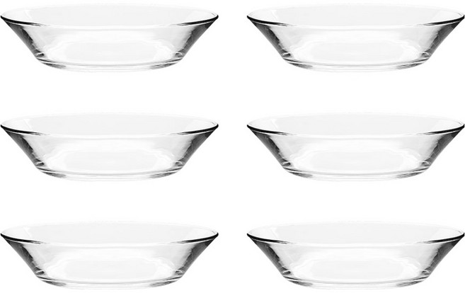 라프르 디저트 접시, 투명, 6개