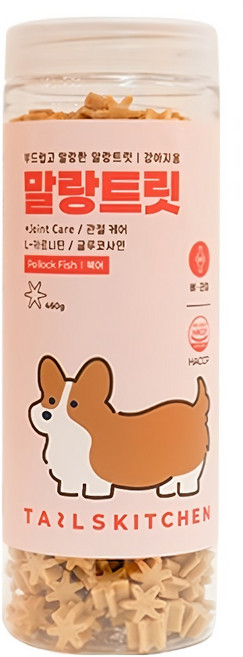 테일스키친 강아지 노즈워크 말랑트릿 북어, 1개, 460g, 북어맛