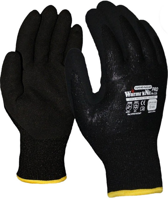 핸드맥스 워머니트 프로 겨울 방한장갑 스마트폰터치 방수 코팅장갑 양손세트 S, 블랙, 1세트