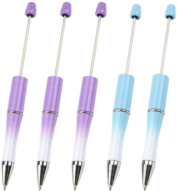 디자인랩 DIY 비즈 꾸미기 볼펜대 소프트블렌드 라일락크림 3p + 스카이밀크 2p 세트, 라일락크림, 스카이밀크, 1세트