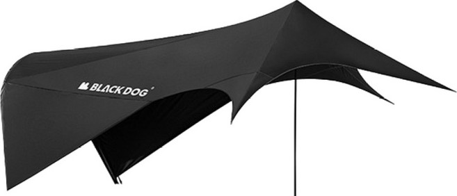 BLACK DOG 黑狗 快速開闊露營圓頂遮陽棚 擴展型天幕 BD039, 黑色