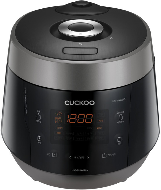 쿠쿠 전기압력밥솥 6인용, CRP-P0660FD, 다크 실버