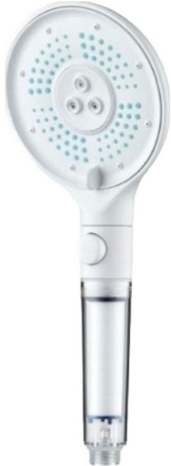 리셀 3200 핸드 컨트롤 5단조절 물멈춤 유럽형 필터 샤워기헤드, 화이트, 1개