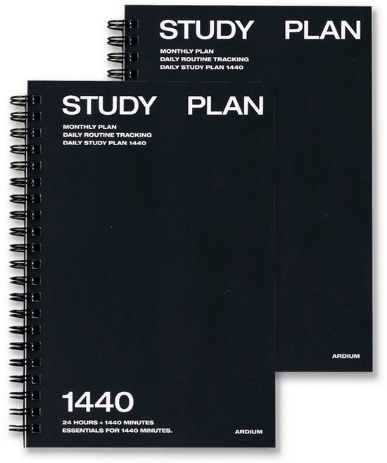 아르디움 1440 스터디플래너 라이트, 블랙, 2개