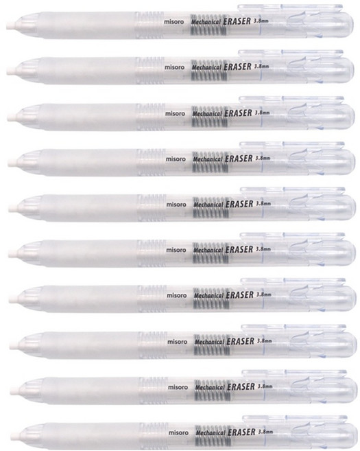 미소로 1200 샤프식 지우개 2498, 화이트, 10개