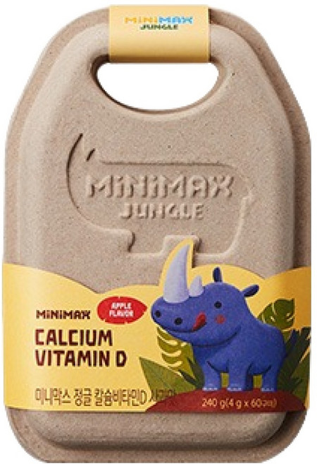 미니막스 동아제약 정글 칼슘비타민D 사과맛 240g, 60정, 1개