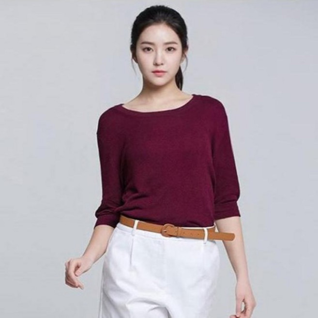 이동수스포츠 여성용 클래식 라운드넥 반팔 니트 셔츠 LX21SNT4W