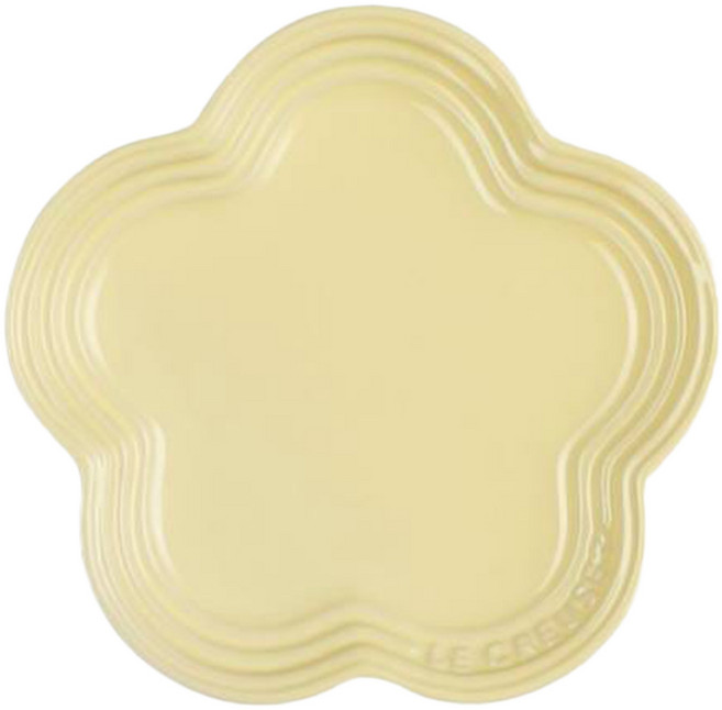 LE CREUSET 花型淺盤, 愛麗絲黃, 1個