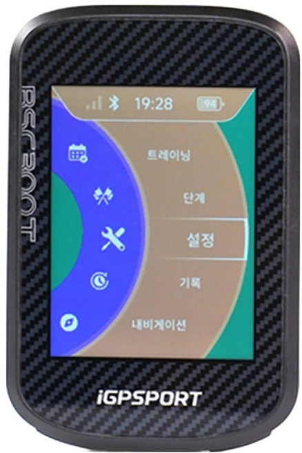 iGPSPORT 자전거 GPS 속도계 컬러 터치 한글지원 BSC300T, 1개, 블랙