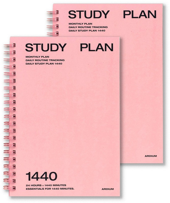 아르디움 1440 스터디플래너 라이트, 핑크, 2개