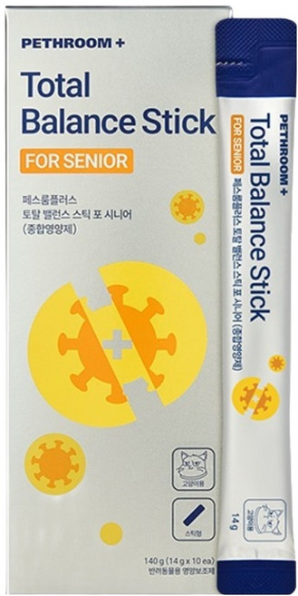 페스룸 플러스 토탈 밸런스 스틱 포 캣 종합영양제 10p, 1개, 시니어, 140g