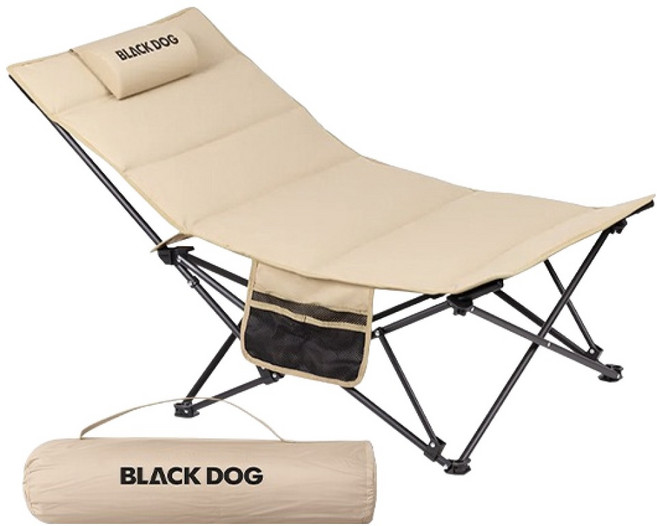 BLACK DOG 黑狗 鋪棉躺椅 露營午睡椅 BD382, 米色, 1個
