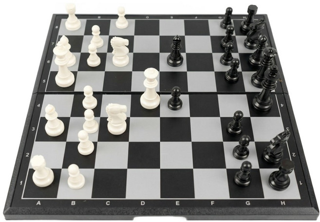 모더너리 휴대용 접이식 자석 체스 세트 20 x 20 cm, 혼합색상, 1세트