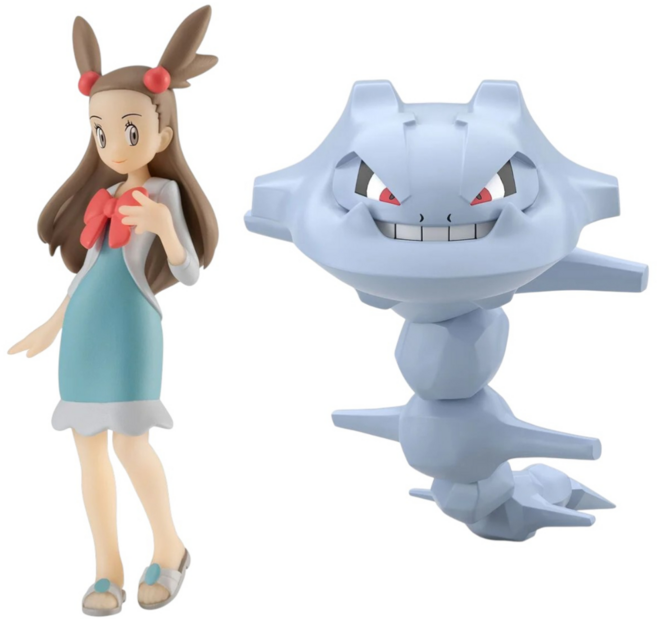 BANDAI 盒玩 精靈寶可夢 SCALE WORLD 城都地區 阿蜜&大鋼蛇 公仔, 1套