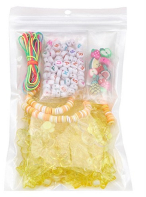 윰스 DIY 핸드폰 스트랩 비즈 키링 만들기 세트, 옐로우, 1세트