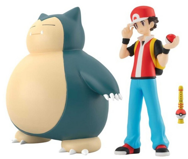 BANDAI 盒玩 精靈寶可夢 神奇寶貝 SCALE WORLD 赤紅&卡比獸&寶可夢之笛 公仔, 1套