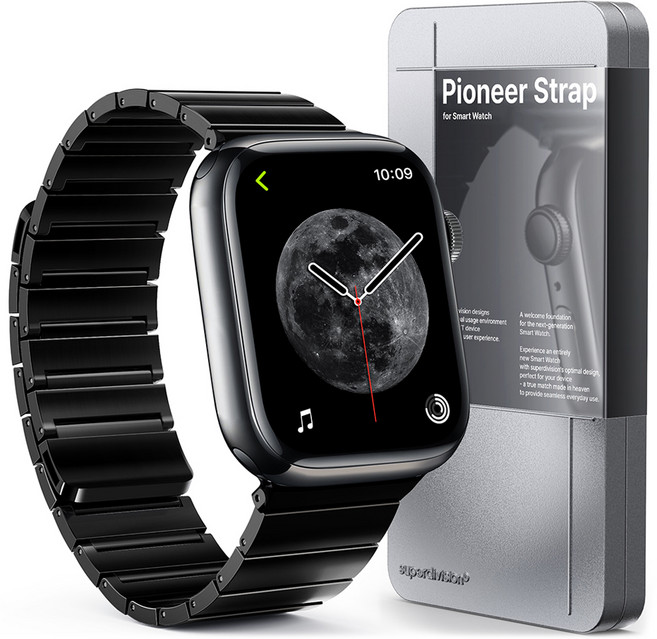 슈퍼디비전 파이오니어 마그네틱 메탈 스트랩 V2, 스페이스 블랙, 1개