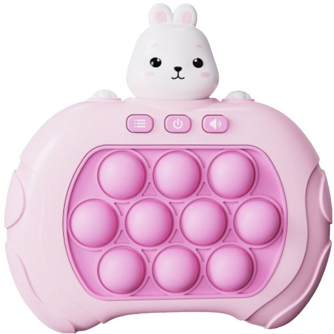 루아르모 스피드킹 미니 휴대용 팝잇 푸쉬팝 게임기, 토끼, 1개