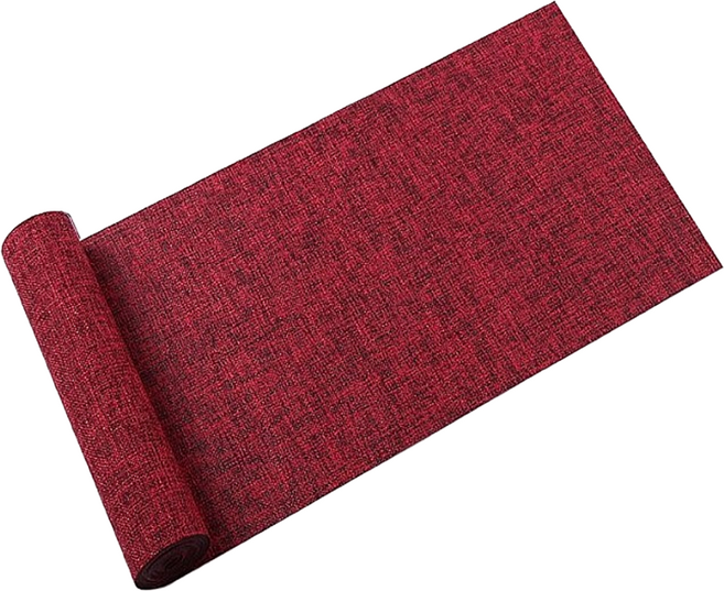 벨리오 린넨 테이블 러너, 레드, 1개, 20 x 180 cm