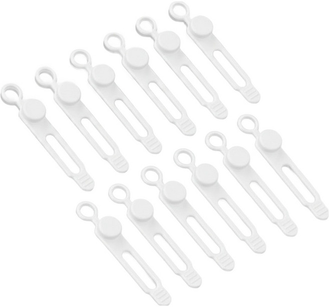 앞날창창 다용도 실리콘 케이블 정리 밴드, 화이트, 10개