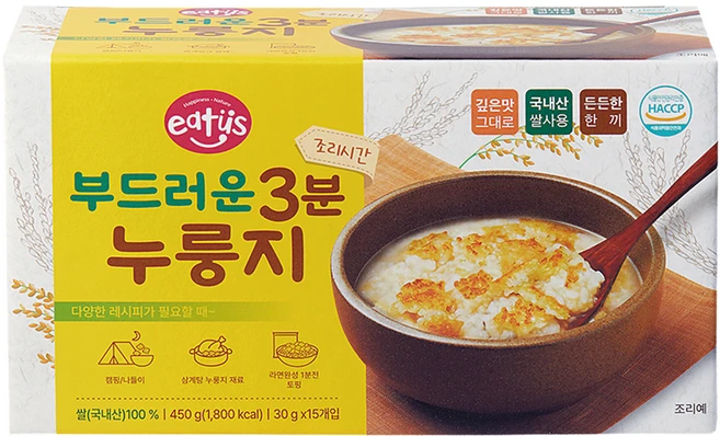이더스 부드러운 3분 누룽지 15p, 450g, 1개 - 쿠팡