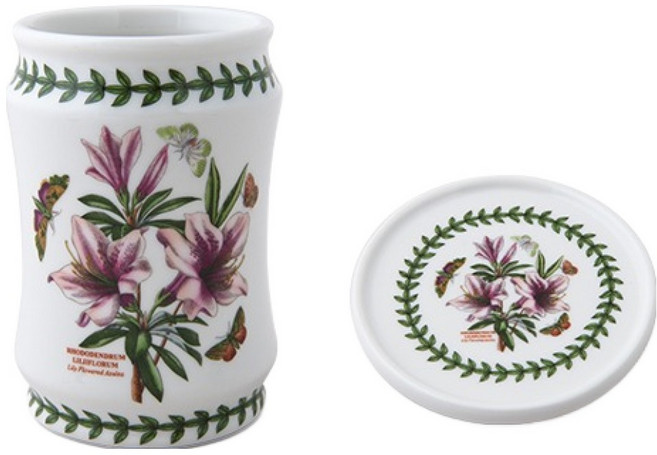 포트메리온 보타닉가든 수저통 + 받침 소 A세트, 혼합색상, 1세트