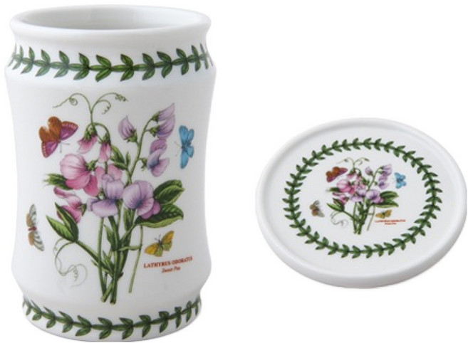 포트메리온 보타닉가든 수저통 + 받침 소 B세트, 혼합색상, 1세트