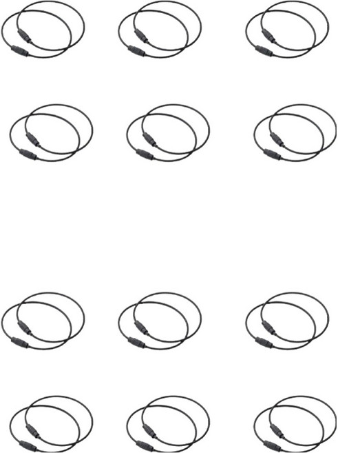 모던모어 컬러 고리 와이어링, 블랙, 24개